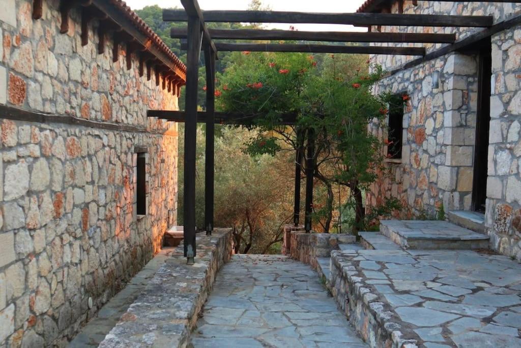 Villa Wood & Stone Dream View House B Diaporos Exterior foto