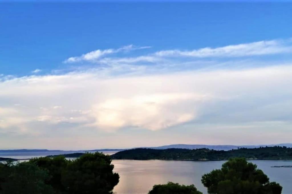 Villa Wood & Stone Dream View House B Diaporos Exterior foto